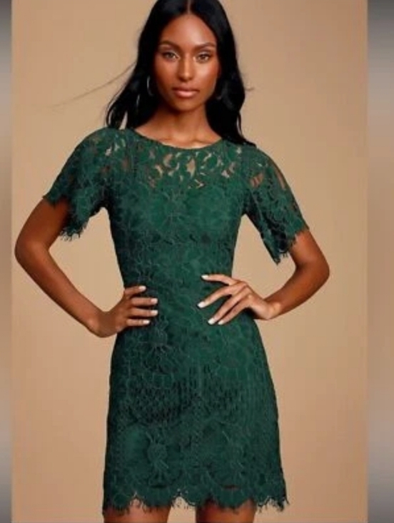 Lulus Dresses & Skirts - Lulu's Green Lace Dress
